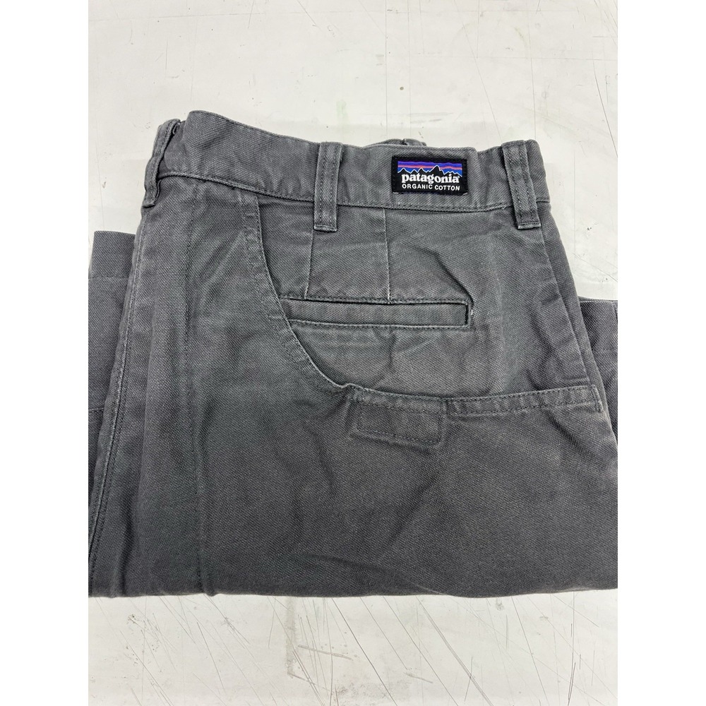 Patagonia Stand Up Shorts Mens 33 Gray Organic Cotton Canvas 90's